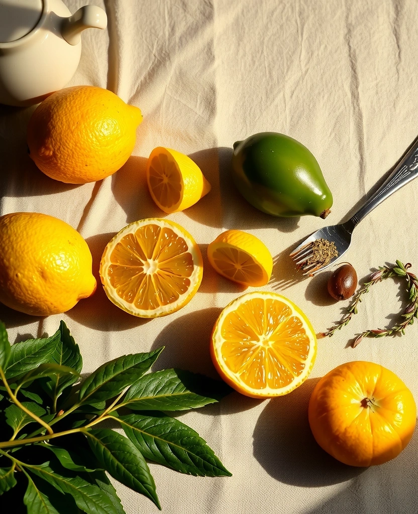 Ingredientes mediterráneos frescos